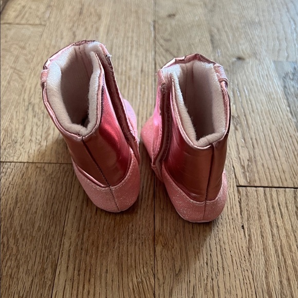 Hobby Lobby Glittery Pink Heart Cowgirl Boots - Picture 3 of 6